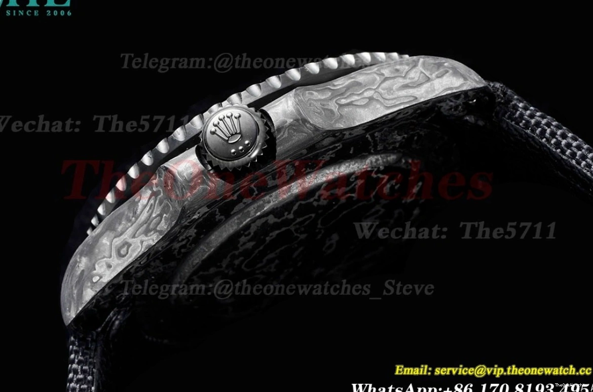 Black NY VR3186 VSF Master II Dial Textured Carbon GMT DIW 1229